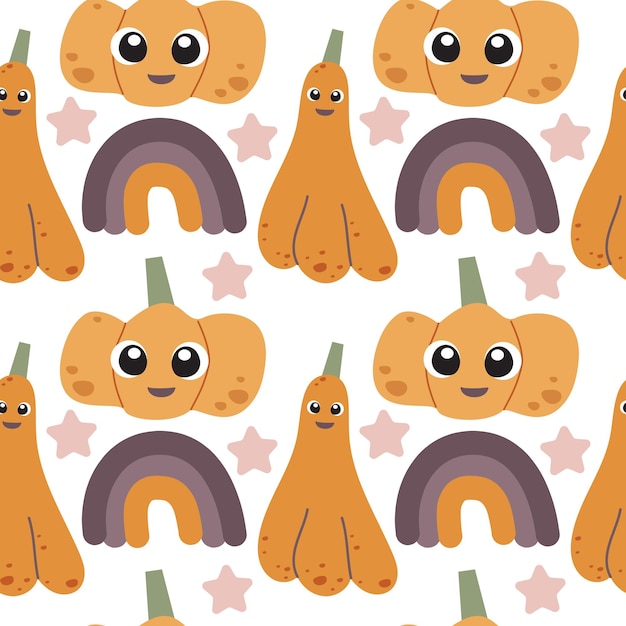 Vector cute illustration pattern with cute character Colorful element for different design uses a