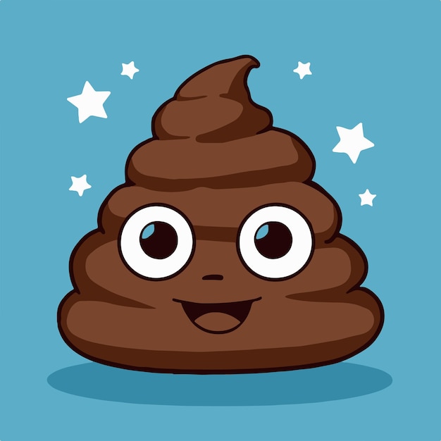 Vector of a Cute Smiling Poop