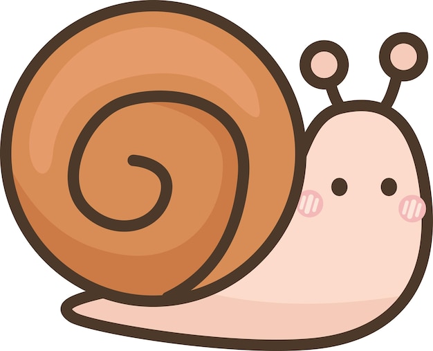 a vector of a cute snail