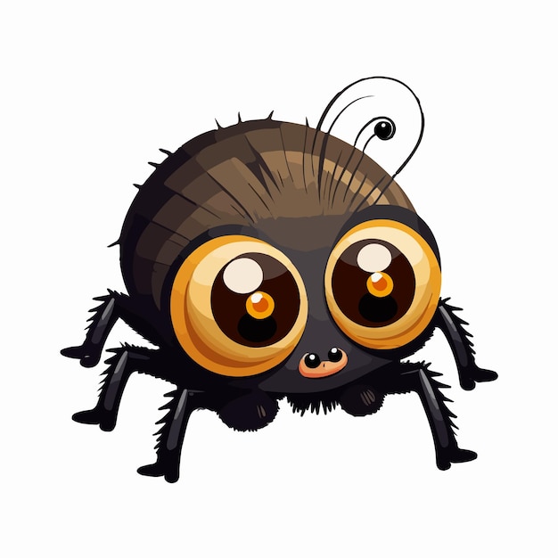 Vector cute spider cartoon style