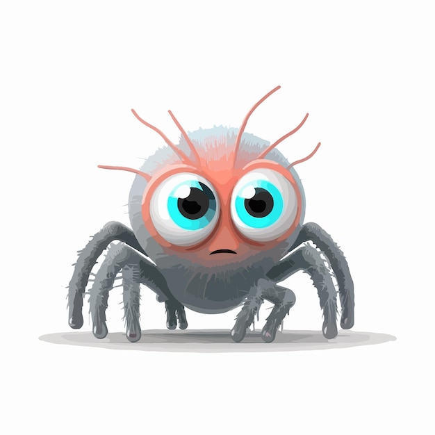 Vector cute spider cartoon style