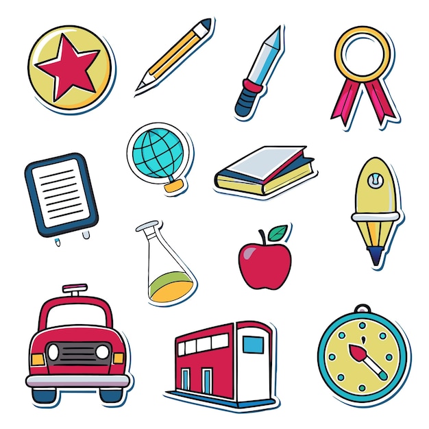 Vector Cute sticker collections