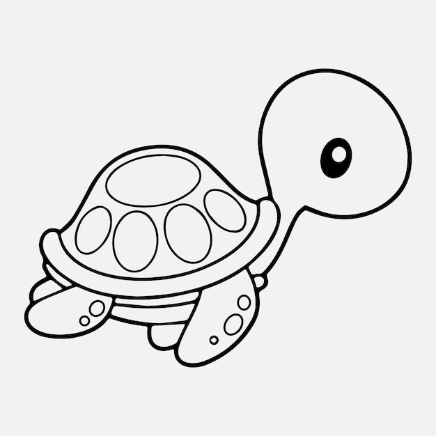 vector cute tortious color book no background