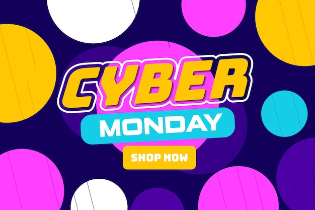 vector cyber monday background illustration in flat style