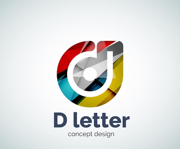 Vector D letter concept logo template