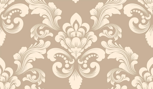 Vector damask seamless pattern element