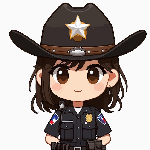 Vector of a dashing police officer