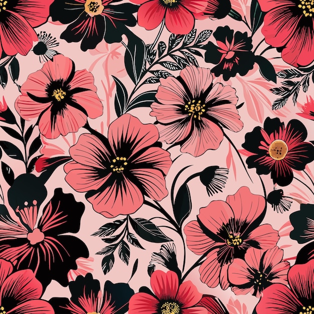 Vector vector decorative flowers pattern for fabric print use