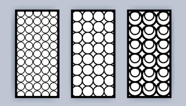 Vector decorative laser cut panels template, CNC design