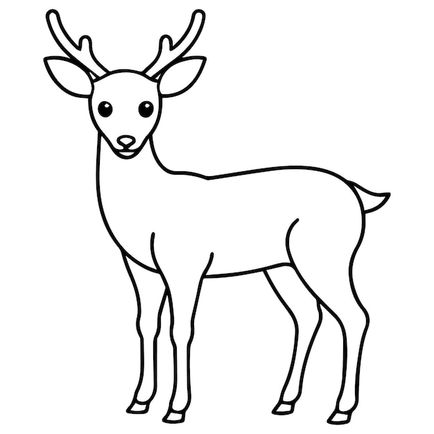 Vector deer design illustration of on white background