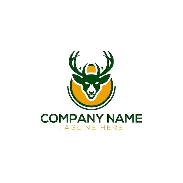 Vector deer hunting logo