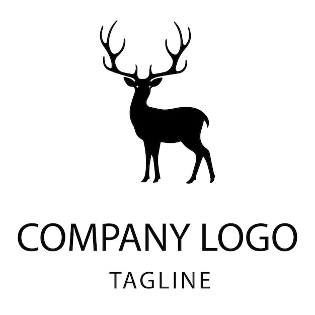 vector deer logo design template