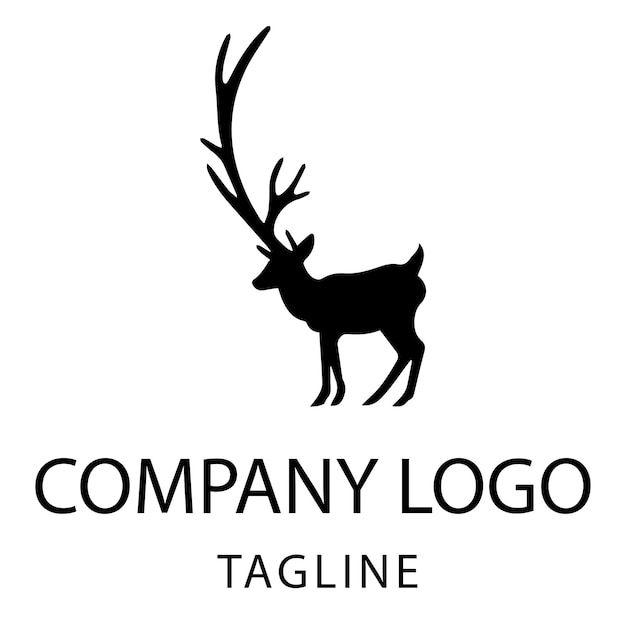 vector deer logo design template