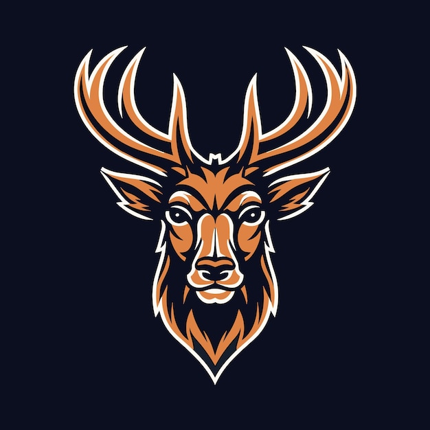 Vector deer mascot logo template