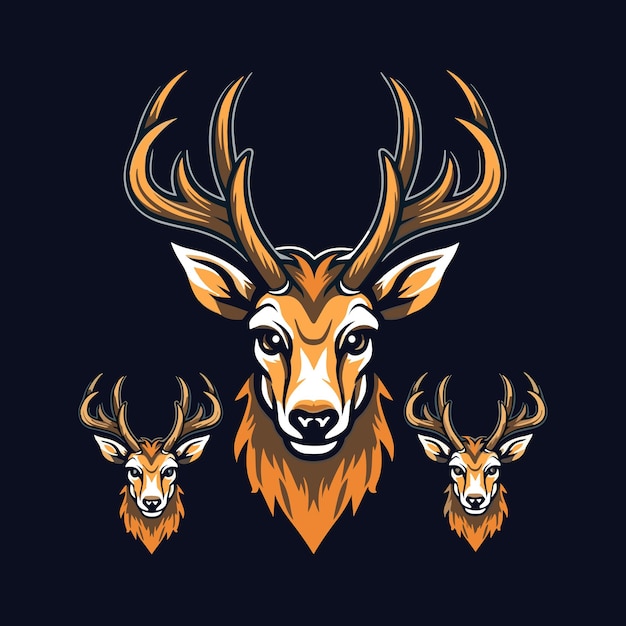 Vector deer mascot logo template