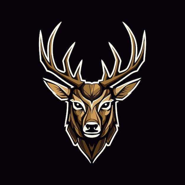 Vector deer mascot logo template