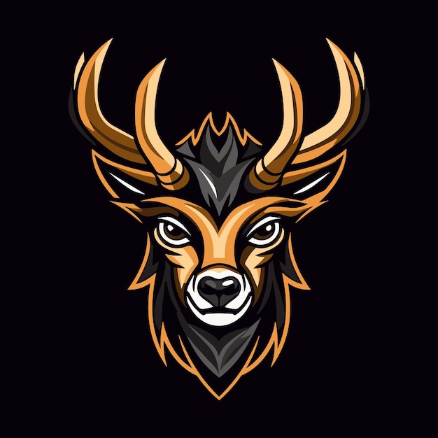 Vector deer mascot logo template