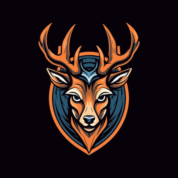 Vector deer mascot logo template