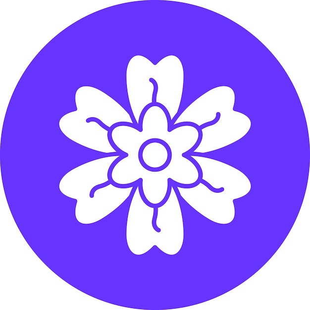 Vector Design Alpine Forget Me Not Icon Style