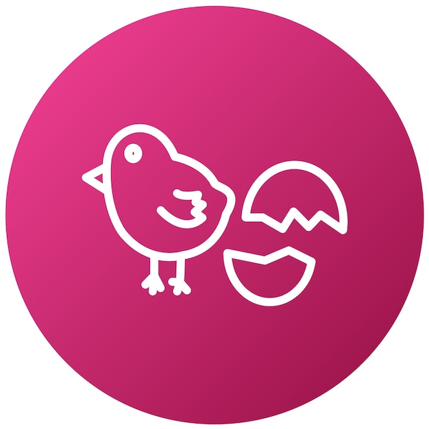 Vector Design Baby Chick Icon Style