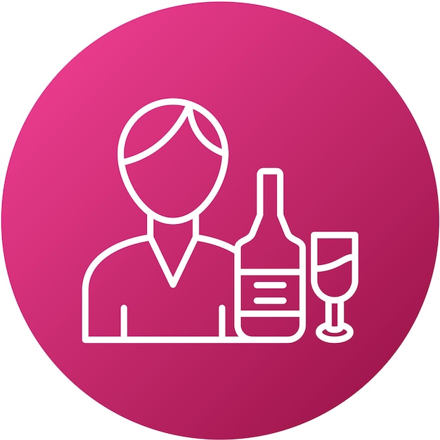 Vector Design Bartender Icon Style