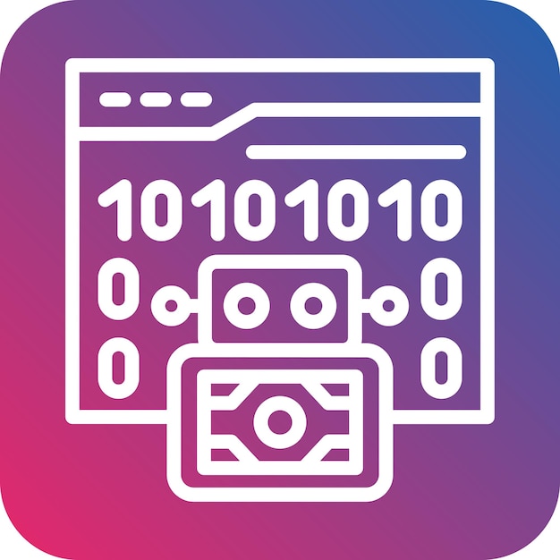 Vector Design Binary Code Icon Style