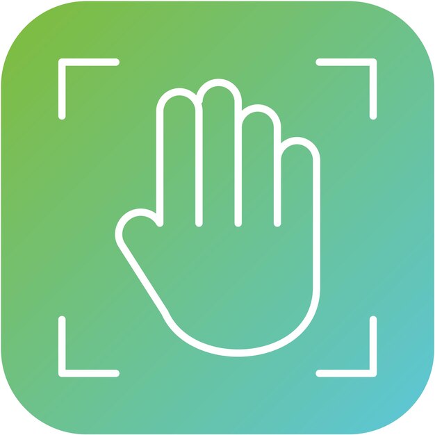 Vector Design Biometric Hand Icon Style