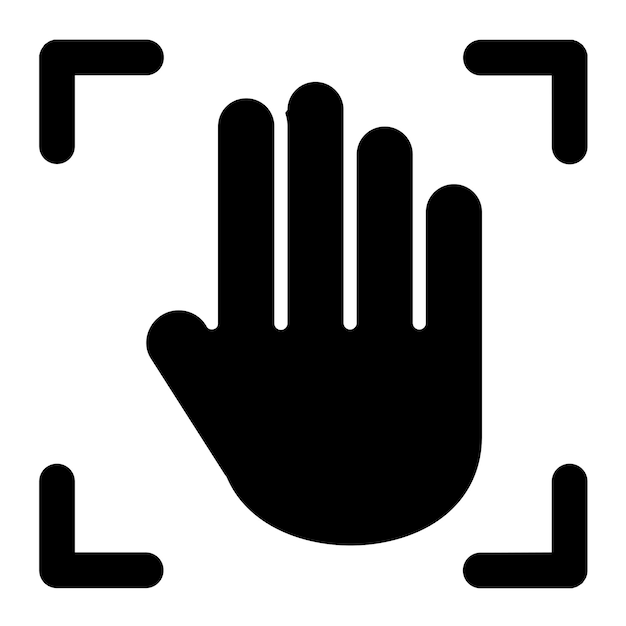 Vector Design Biometric Hand Icon Style