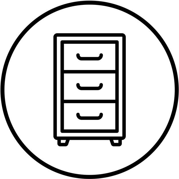 Vector Design Cabinet Icon Style