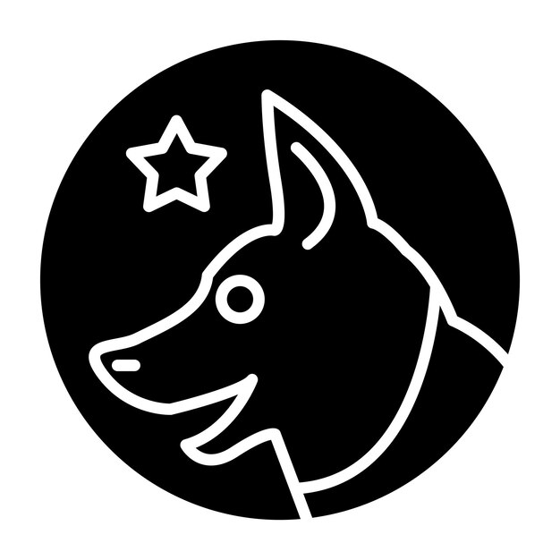 Vector Design Canine Unit Icon Style