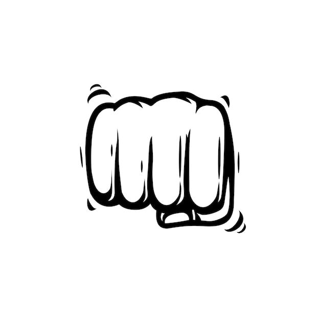 vector design of clenched fist punch