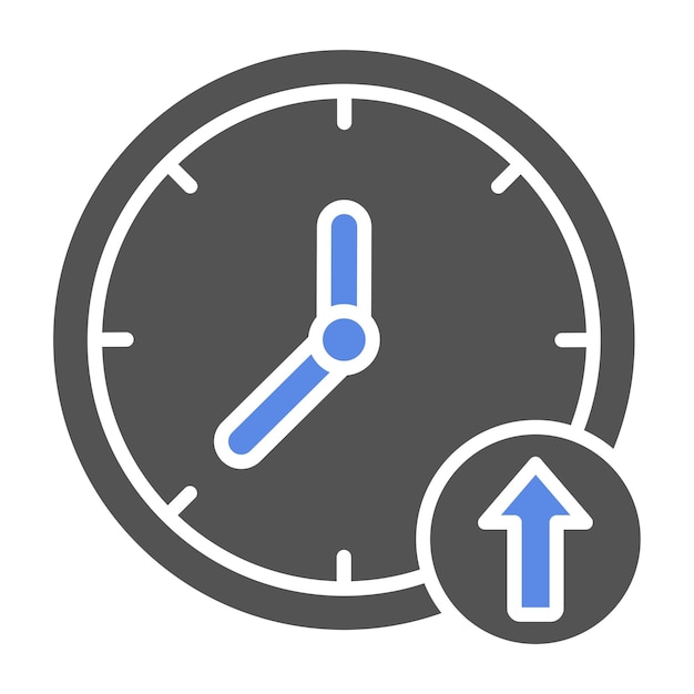 Vector Design Clock In Icon Style