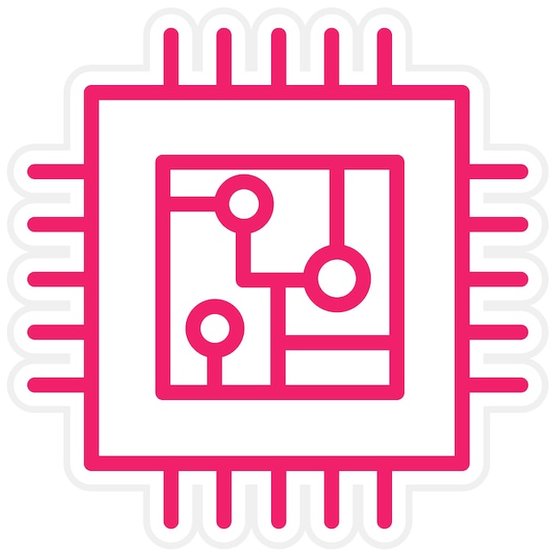 Vector vector design cpu icon style