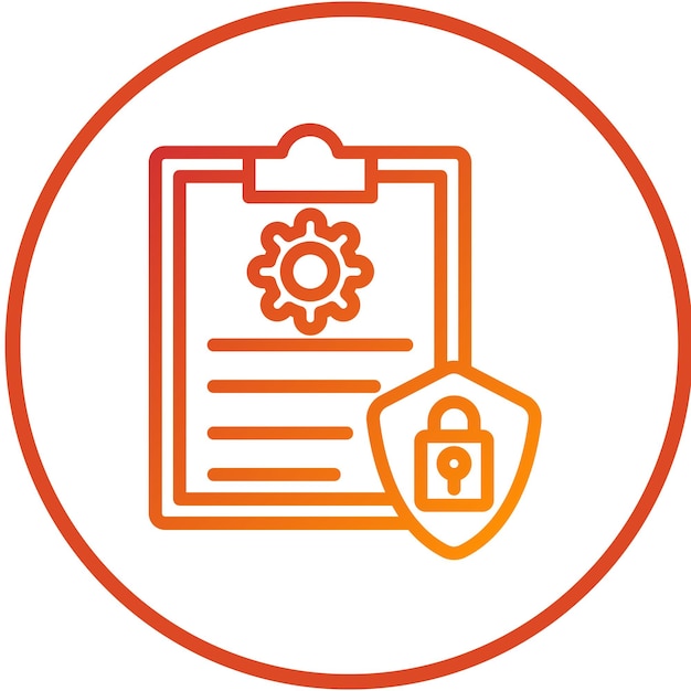 Vector Design Cyber Policy Framework Icon Style