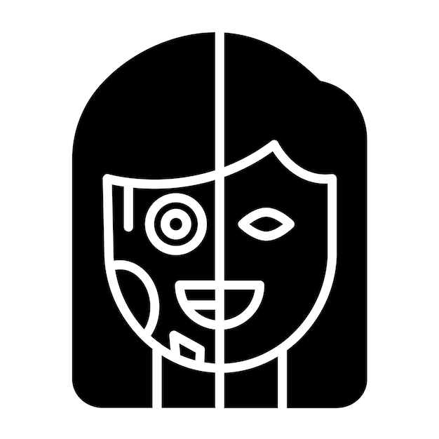 Vector Design Cyborg Icon Style