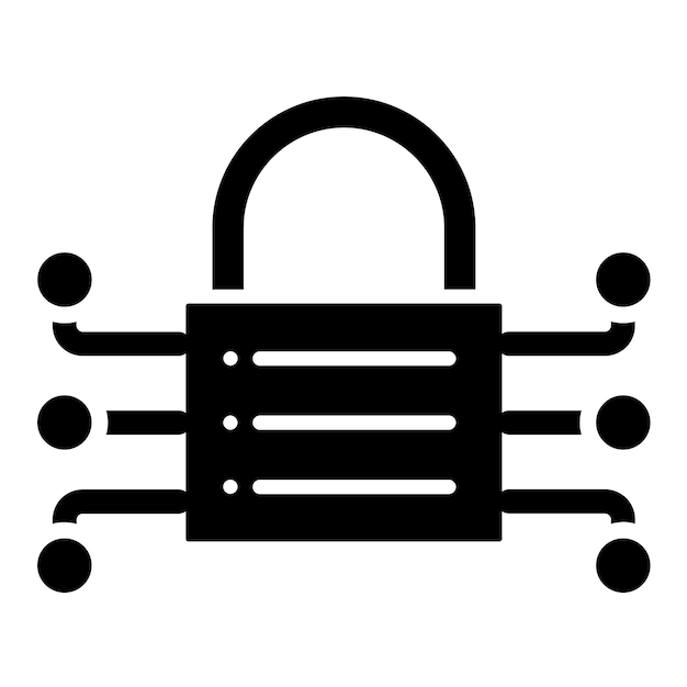 Vector Design Data Encryption Icon Style