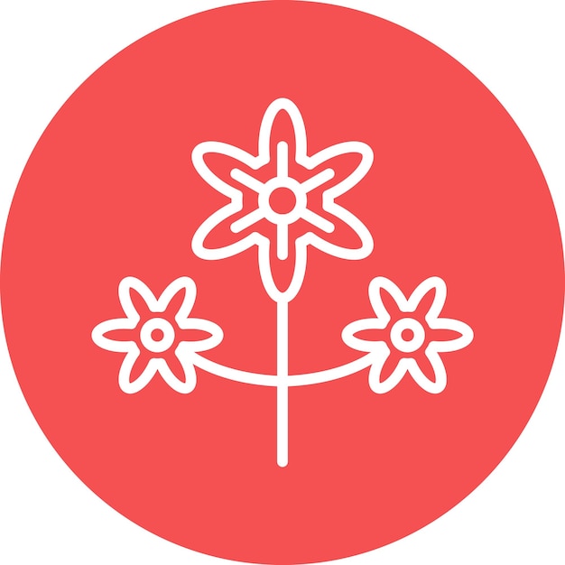 Vector Design Delphinium Icon Style