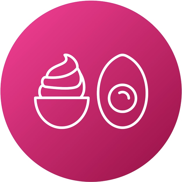 Vector Design Deviled Eggs Icon Style