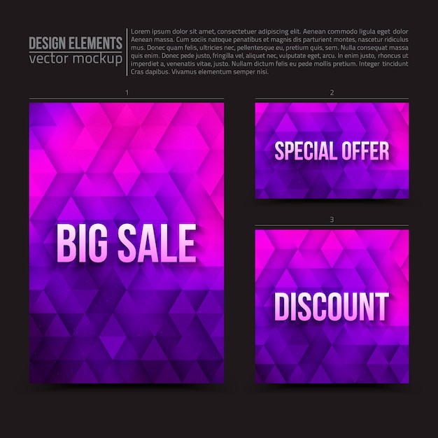 Vector Design Elements Flyer Card Banner