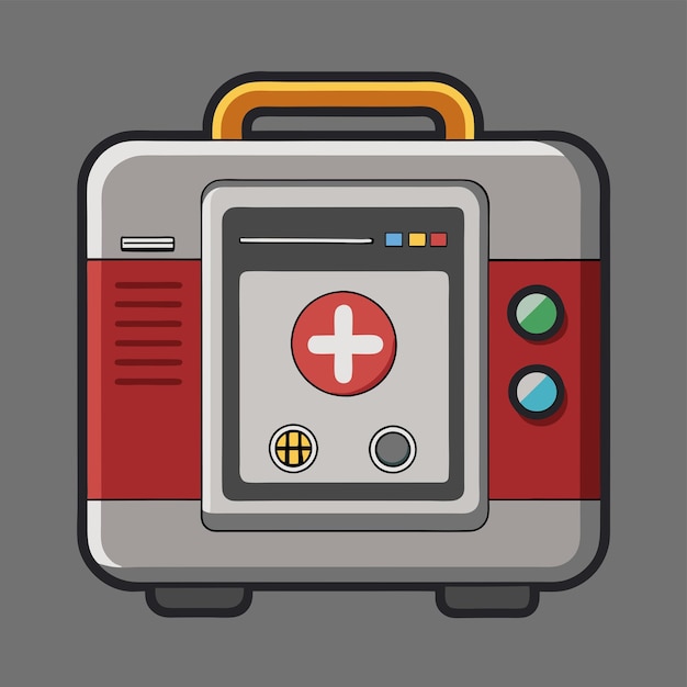 Vector vector design essential ems defibrillator reliable amp lifesaving