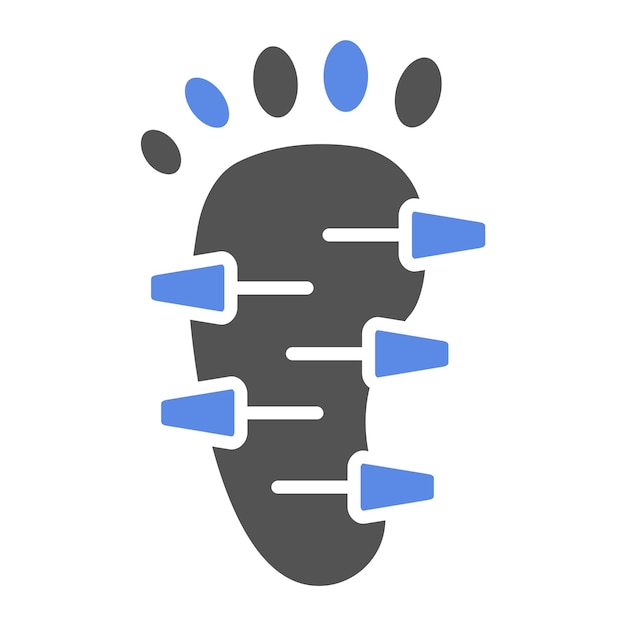 Vector vector design foot acupuncture icon style