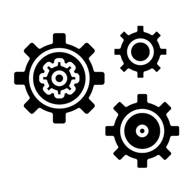 Vector Design Gears Icon Style