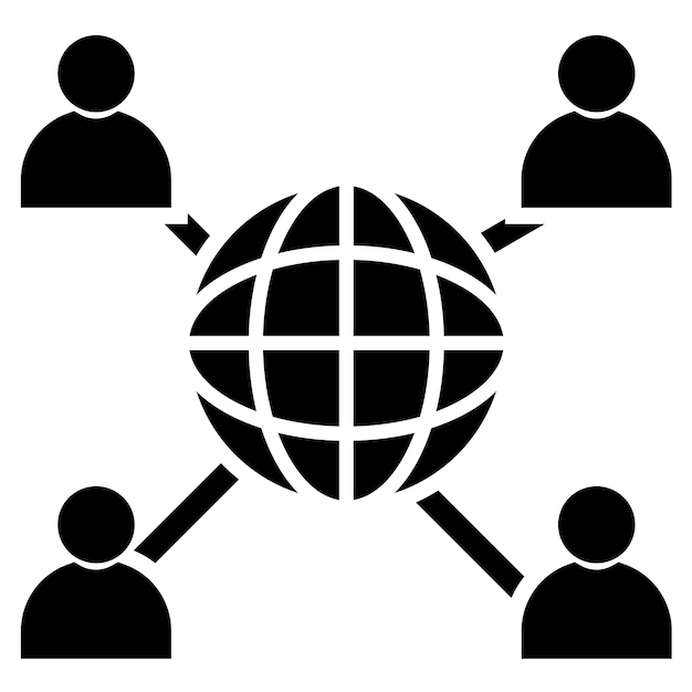 Vector Design Global Network Icon Style