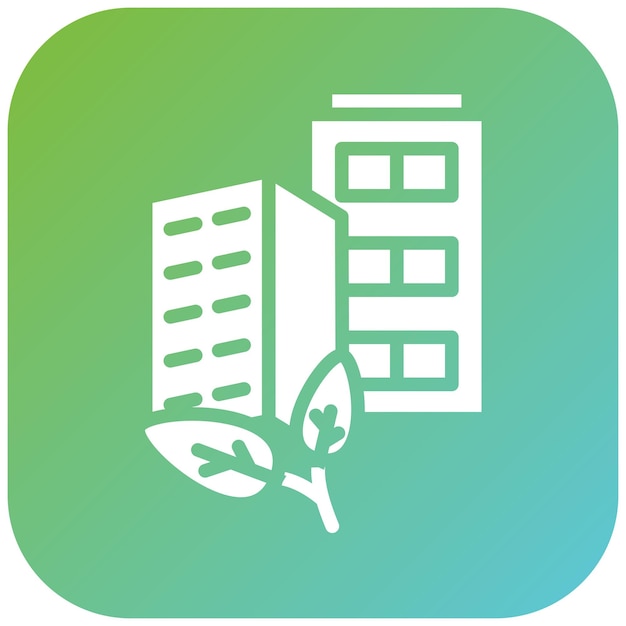 Vector vector design green building icon style