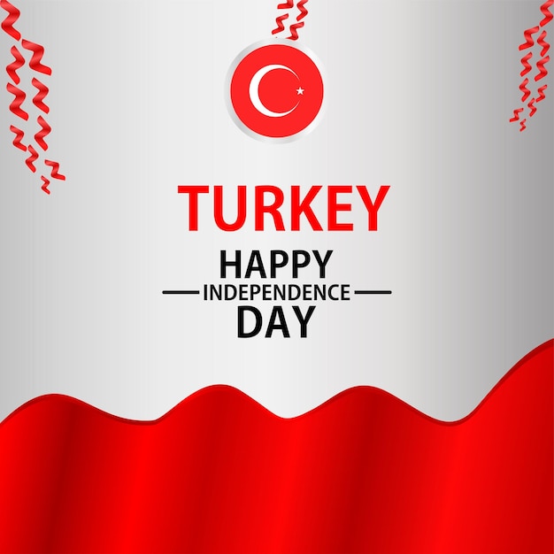 vector design Happy independence day turkey october 29th illustration template