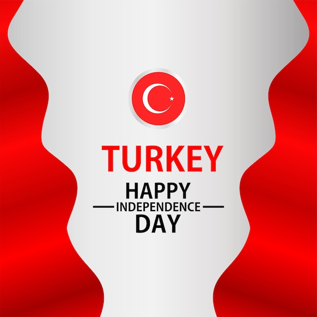 vector design Happy independence day turkey october 29th illustration template