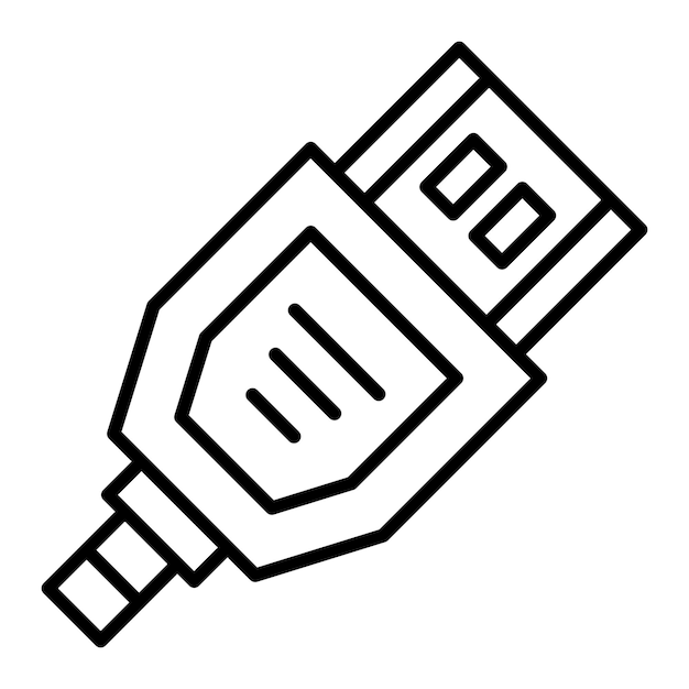 Vector Design Hdmi Cable Icon Style