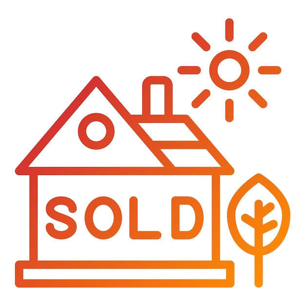 Vector Design House Sold Icon Style