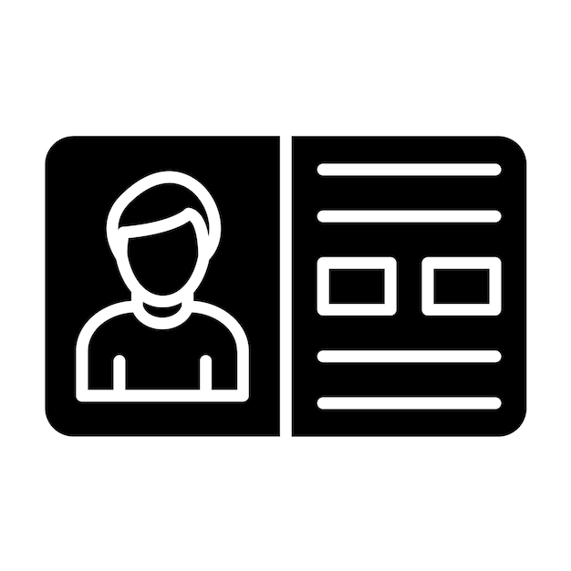 Vector Design Identification Card Icon Style