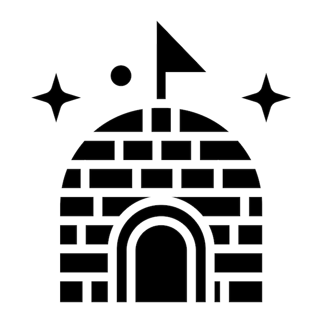 Vector Design Igloo Icon Style